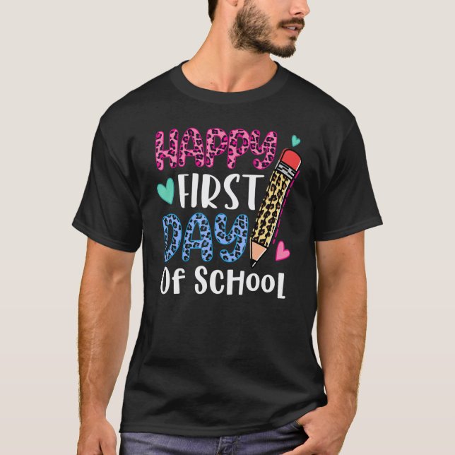 Camiseta De Volta à Escola Professores Crianças Filho Feliz (Frente)