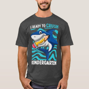 Camiseta De Volta À Escola Pronta Para Esmagar O Tubarão Do