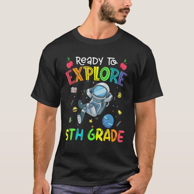 Camiseta De Volta À Escola Pronta Para Explorar Astron Do Q (Frente)