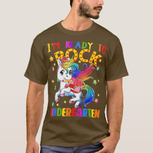 Camiseta De Volta À Escola Pronta Para Rock No Jardim De In