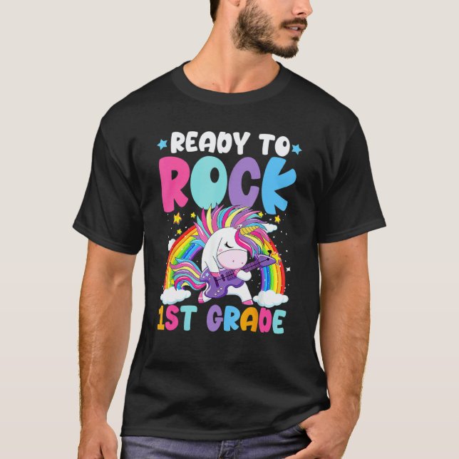 Camiseta De Volta à Escola Pronto Para Balançar 1ª Série Gu (Frente)