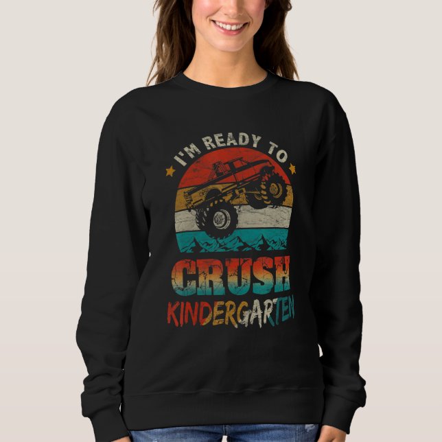Camiseta De Volta à Escola Pronto para Derrotar o Monstro d (Frente)