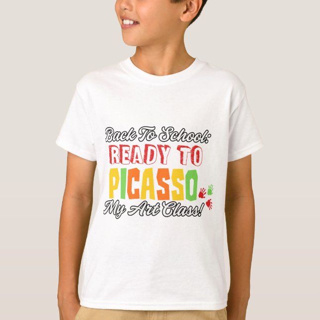 Camiseta De volta à escola: Pronto para Picasso Minha Class (Frente)