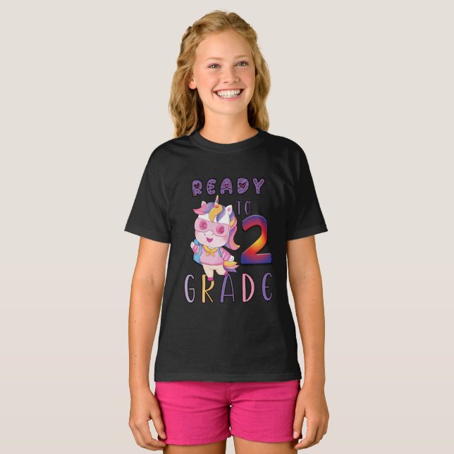 Camiseta De Volta À Escola, Prontos Para O 2º Ano (Frente Completa)