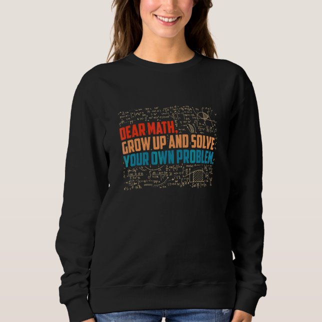 Camiseta De Volta à Escola Querida Matemática Cresça e Reso (Frente)