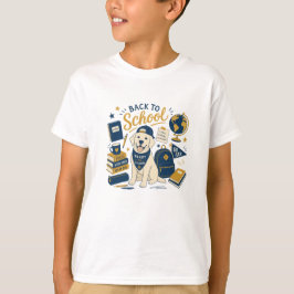 Camiseta De Volta à Escola Retro Labrador