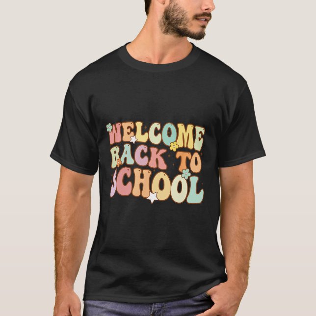 Camiseta De Volta À Escola Retro Primeiro Dia De Professora (Frente)