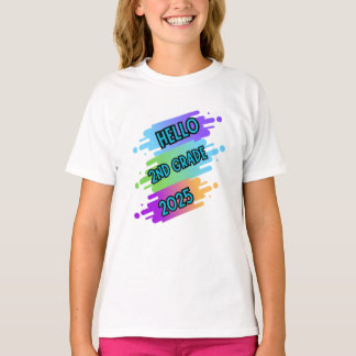 CAMISETA DE VOLTA À ESCOLA, SEGUNDO, PRIMEIRO DIA DE ESCOLA