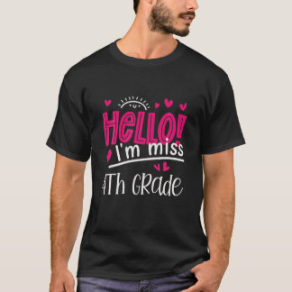 Camiseta De volta à escola, sou a Menina 4...