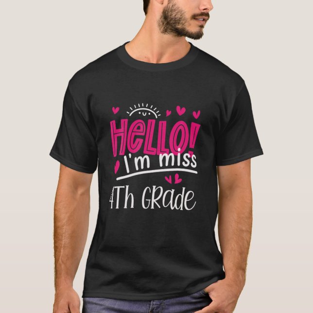 Camiseta De volta à escola, sou a Menina 4... (Frente)