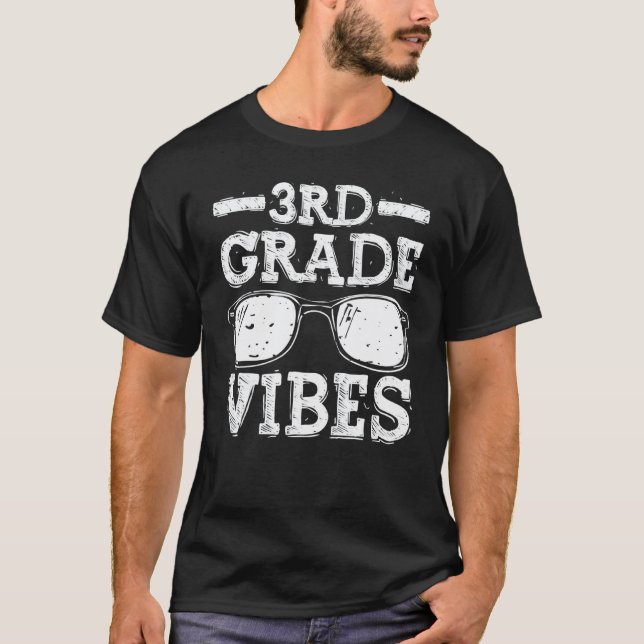 Camiseta De Volta à Escola Vibes da 3ª Série  Professor do  (Frente)