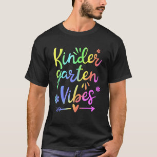 Camiseta De Volta à Escola Vibes de Jardim de Infância Retr
