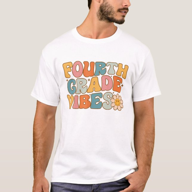 Camiseta De Volta À Escola Vibes Do Quarto Grau Professor R (Frente)