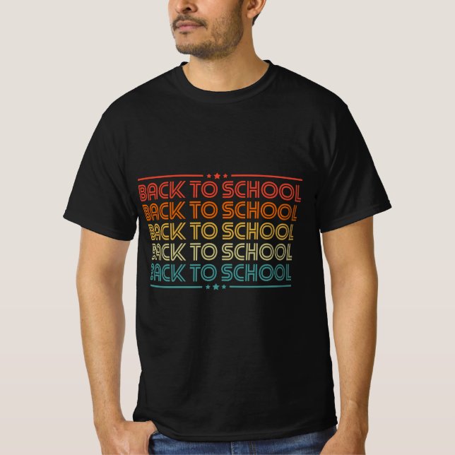 Camiseta De Volta À Escola, Vintage sunset Design (Frente)