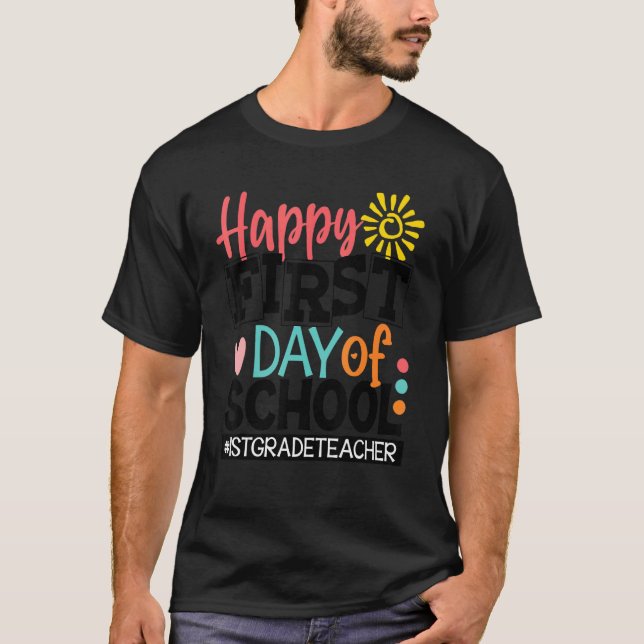 Camiseta De Volta À Esquadra Da Primeira rua Da Escola Para (Frente)