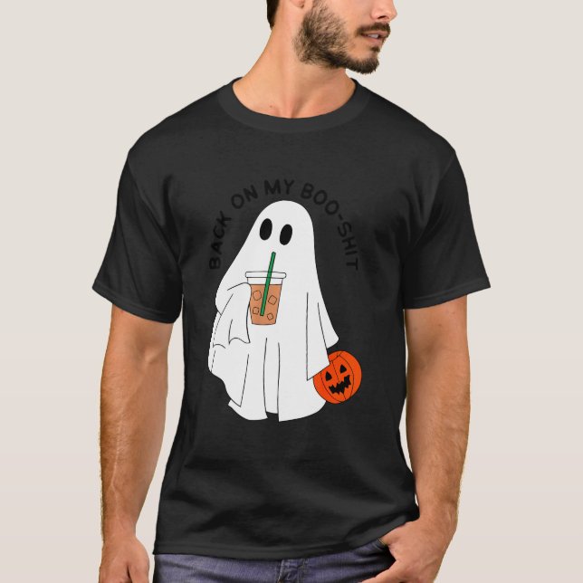 Camiseta De Volta À Minha Bolsa Engraçada Fantasma Boo Hall (Frente)