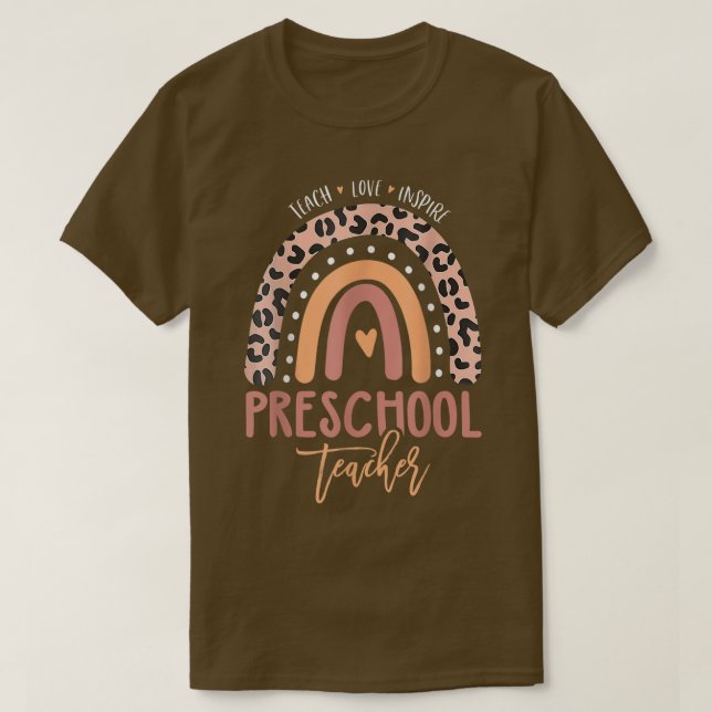 Camiseta De Volta À Pré-Escolas Professora Ama Inspirar (Frente do Design)