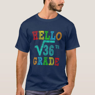 Camiseta De Volta À Raiz Quadrada Da 6 Da Escola De 36 Ki 