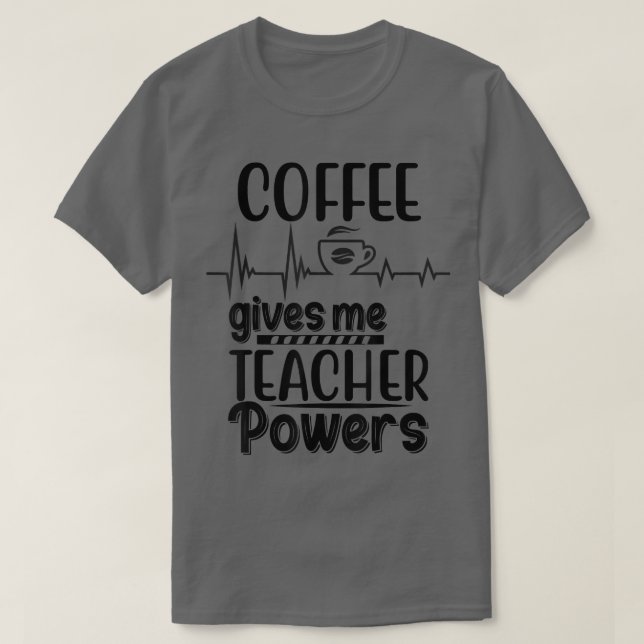 Camiseta De Volta Ao Café Da Escola Me Dá Competências De P (Frente do Design)