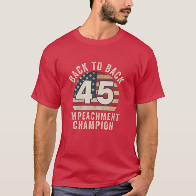 Camiseta de volta ao campeão do impeachment, de volta ao im (Frente)