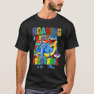 Camiseta De Volta Ao Dinossauro Da Escola A Viajar Para A P