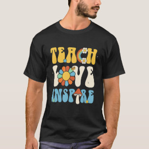 Camiseta De Volta Ao Ensino Ensino O Amor Inspira Professor