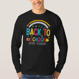 Camiseta De Volta Ao Esquadrão Pré K Da Escola