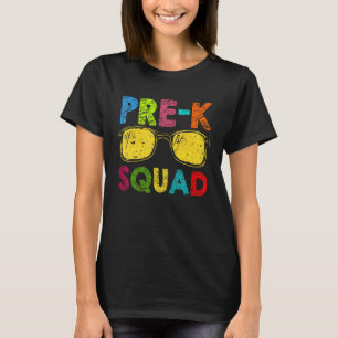 Camiseta De Volta Ao Esquadrão Pré K Primeiro Dia De Chá Es