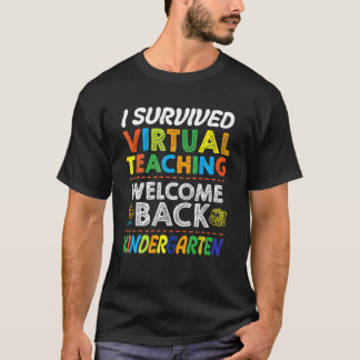 Camiseta De Volta Ao Jardim De Infância Da Escola Eu Sobrev