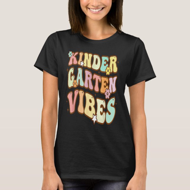 Camiseta De Volta Ao Jardim De Infância Vibes Professores D (Frente)