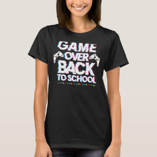 Camiseta De Volta Ao Jogo Escolar Sobre O Controle De Estud