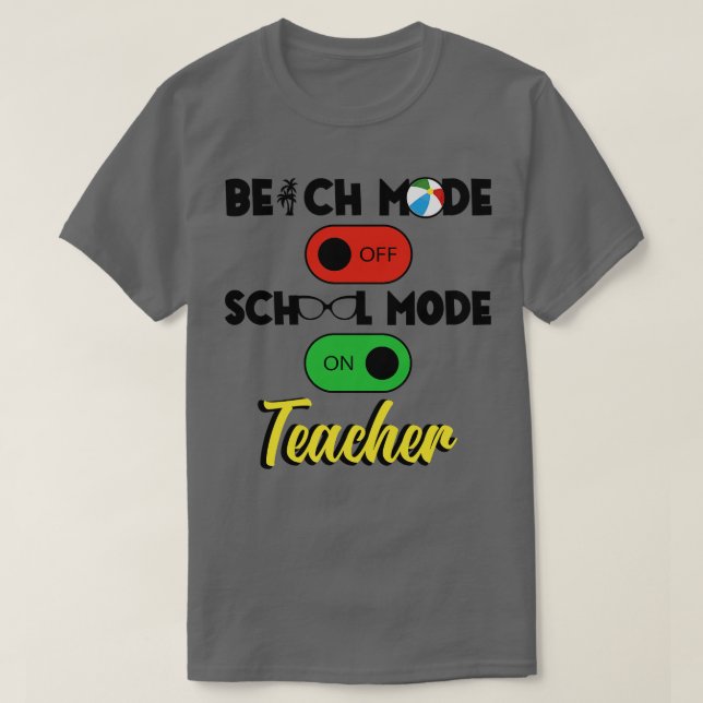 Camiseta De Volta Ao Modo Escolar De Professores Em Educaçã (Frente do Design)