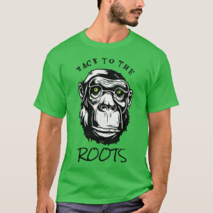 Camiseta De Volta Ao Primato Macaco Da Evolução Das Raízes