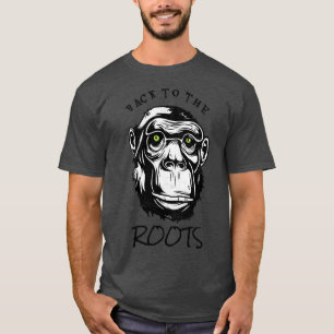 Camiseta De Volta Ao Primato Macaco Da Evolução Das Raízes