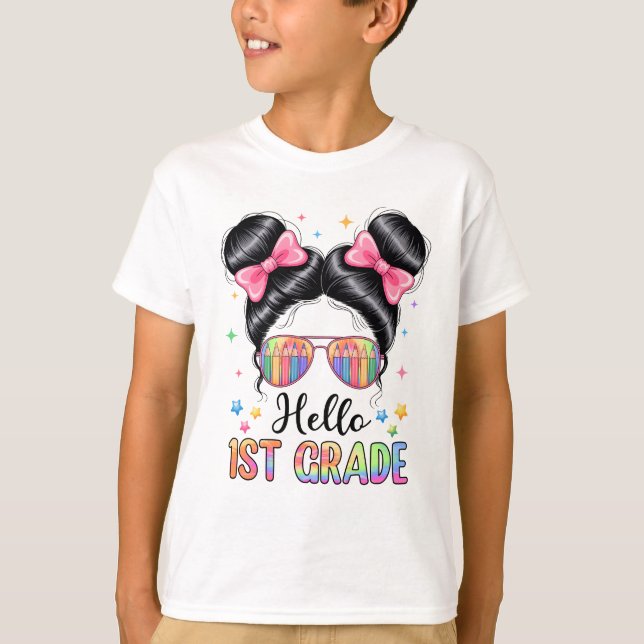 Camiseta De Volta Ao Professor De Arco De Coquetes Da Escol (Frente)