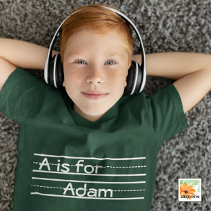 Camiseta de volta ao quadro escolar Personalizado Alfabeto