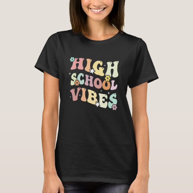 Camiseta De Volta Ao Segundo grau Escolar Vibes Retro Estud (Frente)