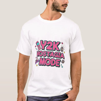 Camiseta De Volta aos Anos 2000 Festa Tema Design Retro Vin