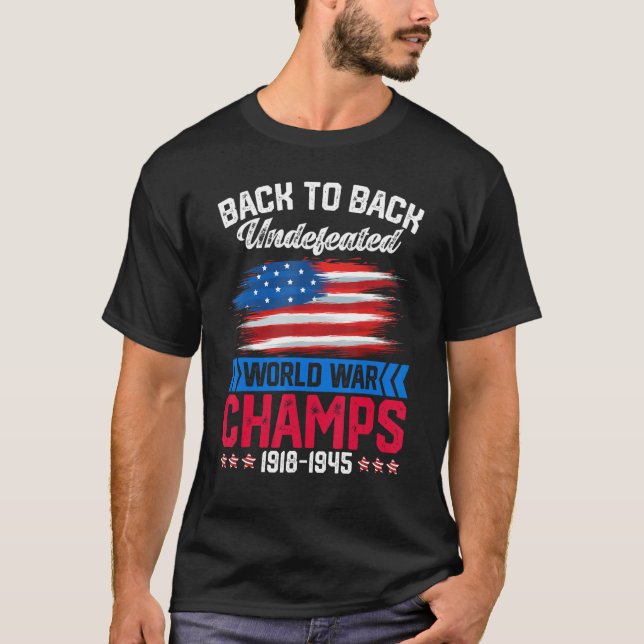 Camiseta De Volta Aos Inderrotados Campeões Da Guerra Mundi (Frente)
