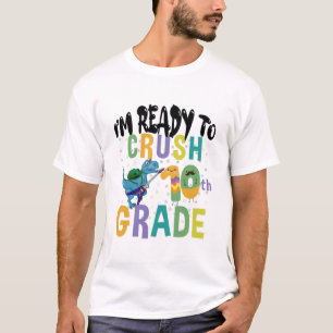 Camiseta De Volta às Aulas Estou Pronto Para Detonar o 10º 