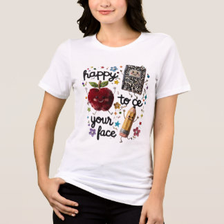 Camiseta de volta às aulas para professor fofo