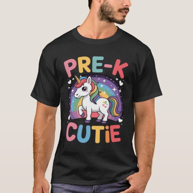 Camiseta de Volta às Aulas Primeiro Dia de Pré-K F (Frente)