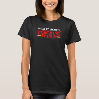 Camiseta De volta às coisas de ensino fundamental do profes
