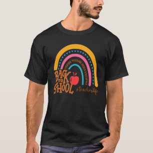 Camiseta De Volta às Cores do Arco-íris da Escola Professor
