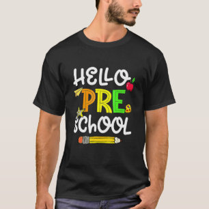 Camiseta De Volta Às Crianças Da Escola Alô Professor De Pr