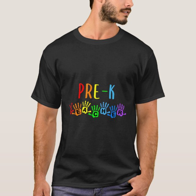 Camiseta De Volta Às Manchas De Professores Pré-K Na Escola (Frente)