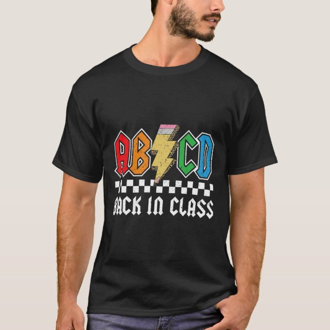 Camiseta De Volta Para A Classe Rocks De Volta Para A Escol (Frente)