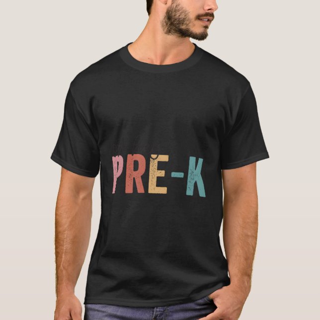 Camiseta De Volta Para Estudantes Professores De Hei Pré-K (Frente)