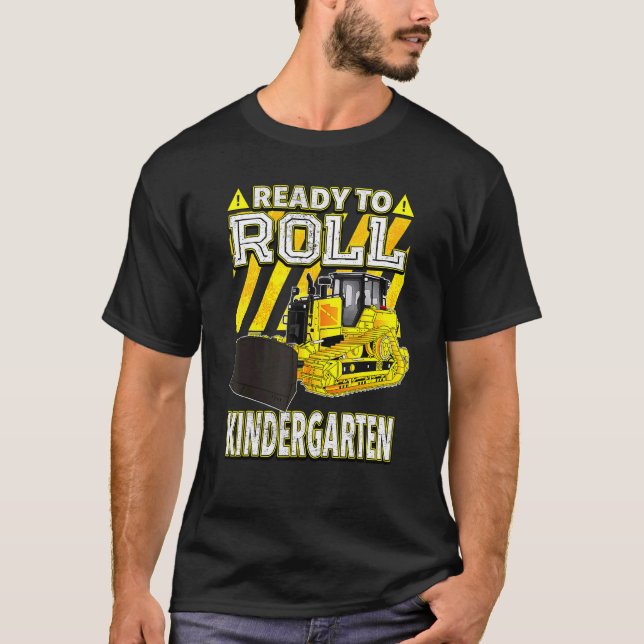 Camiseta De Volta Para O Bulldozer Da Escola Pronto Para Ro (Frente)