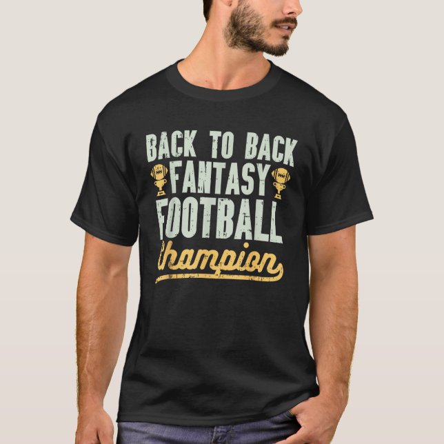 Camiseta De Volta Para O Campeão De Futebol Da Fantasy Grid (Frente)